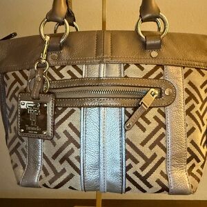 Tignanello Brown and Tan Shoulder Bag